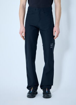 MM6 Maison Margiela x Salomon 로고 프린트 기능성 팬츠 블랙 mms0159006