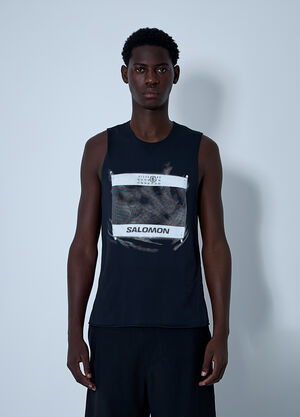 MM6 Maison Margiela x Salomon 로고 모티프 탱크탑  블랙 mms0161006