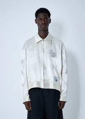 Maison Mihara Yasuhiro スーベニアボンバージャケット  ホワイト mmy0160016