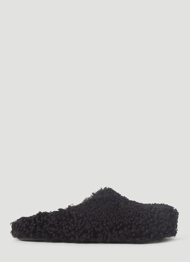 Shearling Fussbett Slippers Marni Shearling Fussbett Slippers Black mni0146032