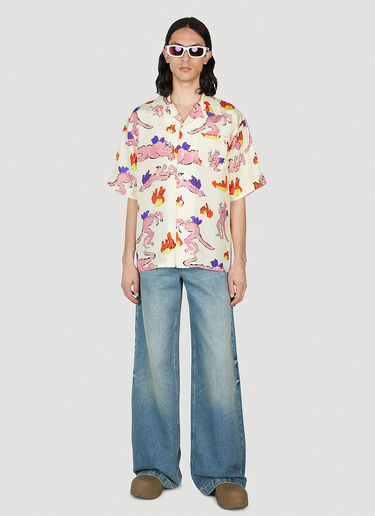 Graphic Print Shirt Marni Graphic Print Shirt Ivory mni0151004