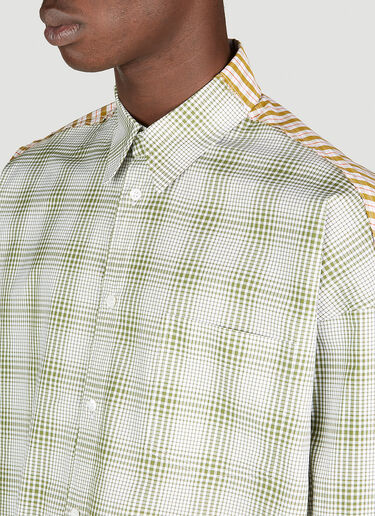 Contrast Checks Poplin Shirt Marni Contrast Checks Poplin Shirt Green mni0153002