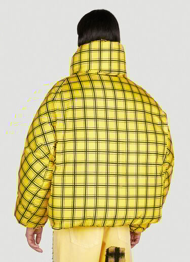 Marni Check Oversized Down Jacket Yellow mni0154005