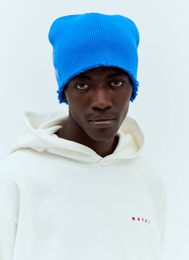 Marni 울 비니 블루 mni0157011