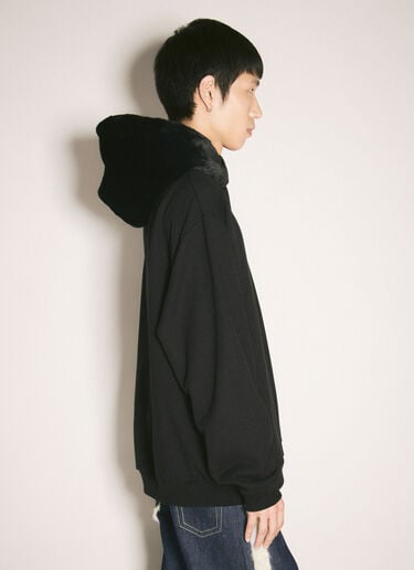 Marni Faux-Fur Hood Sweatshirt Black mni0158002