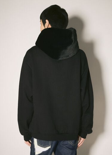 Marni Faux-Fur Hood Sweatshirt Black mni0158002
