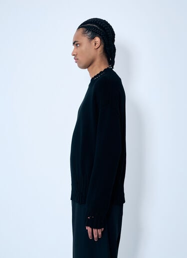 Marni ディストレスコットンセーター  ブラック mni0159003