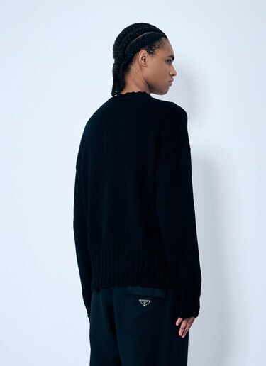 Marni ディストレスコットンセーター  ブラック mni0159003