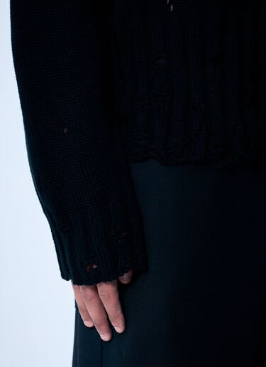 Marni ディストレスコットンセーター  ブラック mni0159003