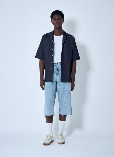 Marni 데님 볼링 셔츠  블랙 mni0160001