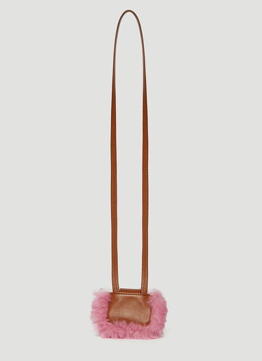 Marni 羊毛皮 Airpod 保护套 粉 mni0249035