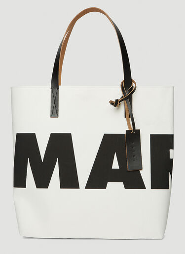 Marni 노스 사우스 쇼퍼 토트 백 화이트 mni0249051