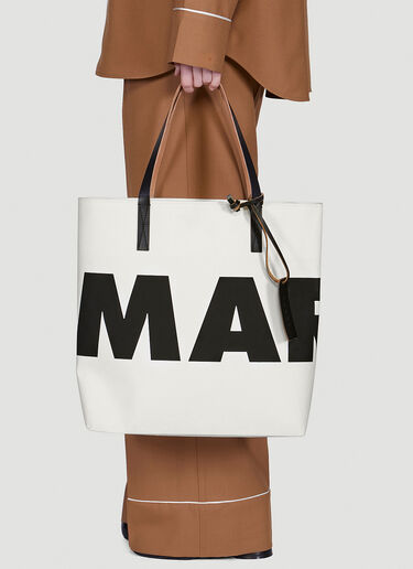 Marni 노스 사우스 쇼퍼 토트 백 화이트 mni0249051