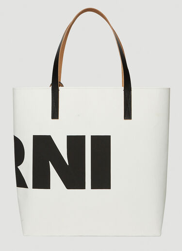 Marni 노스 사우스 쇼퍼 토트 백 화이트 mni0249051