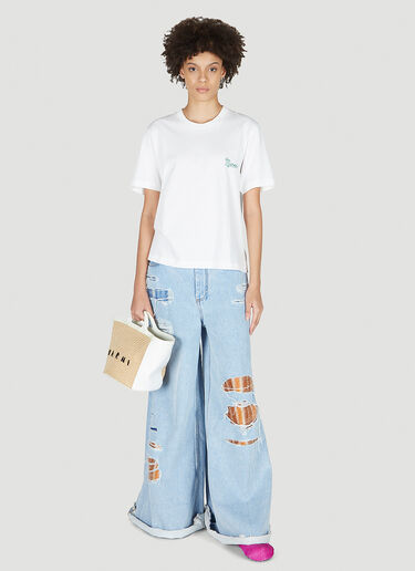 Marni 디스트레스트 패치 진 데님 mni0251015