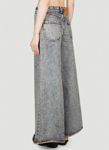 Marbled Wide Leg Denim Pants Marni Marbled Wide Leg Denim Pants Blue mni0253034