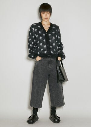 Marni Polka Dot Knit Cardigan Black mni0254001