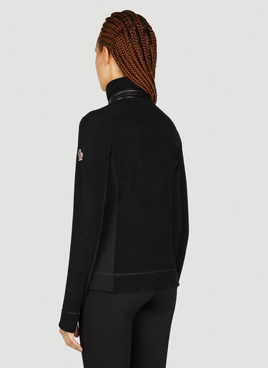 Moncler Grenoble Quarter-Zip-Up Sweatshirt Black mog0253017