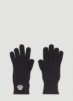 Moncler Logo Motif Gloves Blue mon0142034