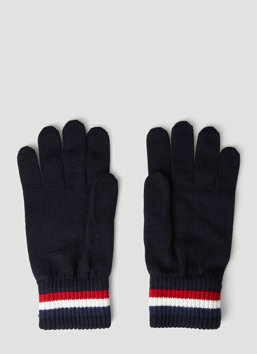 Moncler 徽标贴饰手套 藏蓝 mon0150021