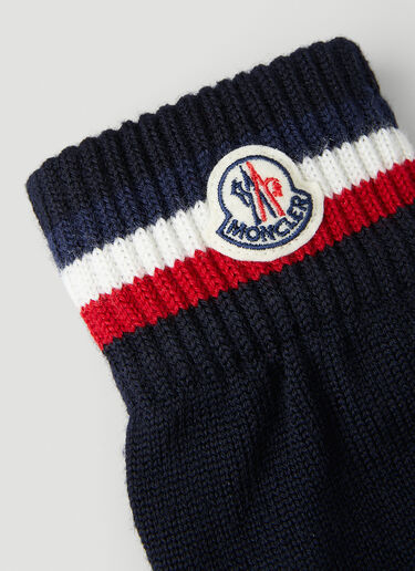 Moncler 徽标贴饰手套 藏蓝 mon0150021