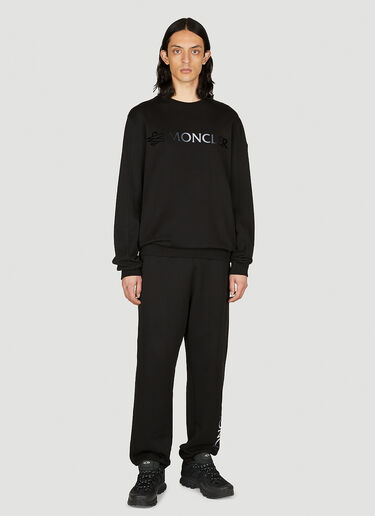 徽标印花运动衫 Moncler 徽标印花运动衫 黑色 mon0153029