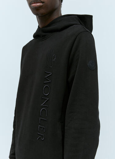 로고 자수 후드티셔츠 Moncler 로고 자수 후드티셔츠 블랙 mon0155039