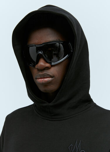 Moncler 로고 자수 후드티셔츠 블랙 mon0155039