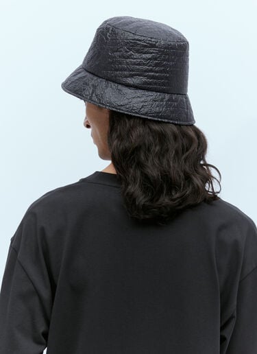 Moncler 로고 패치 버킷 햇 블랙 mon0155045