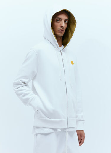 徽标贴饰拉链运动衫 Moncler 徽标贴饰拉链运动衫 白色 mon0156013