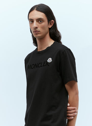 로고 자수 티셔츠 Moncler 로고 자수 티셔츠 블랙 mon0156027