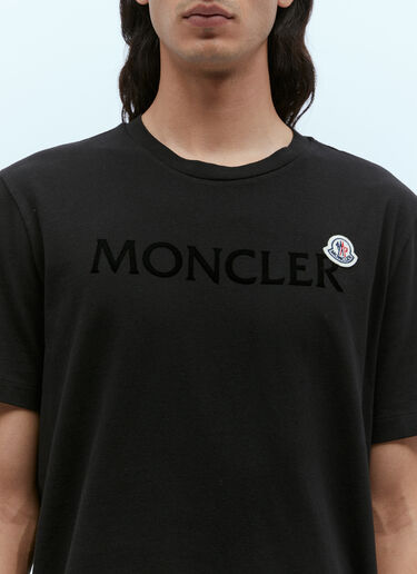 로고 자수 티셔츠 Moncler 로고 자수 티셔츠 블랙 mon0156027