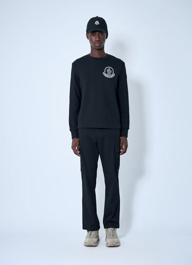 Logo Motif Sweatshirt Moncler Logo Motif Sweatshirt Black mon0160027
