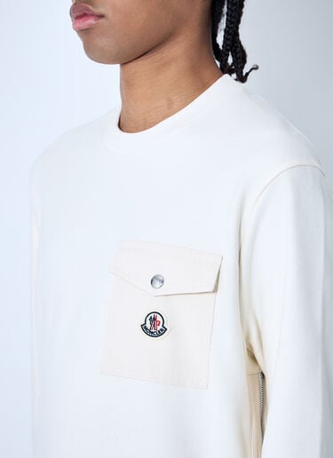 로고 패치 맨투맨 Moncler 로고 패치 맨투맨 화이트 mon0160028