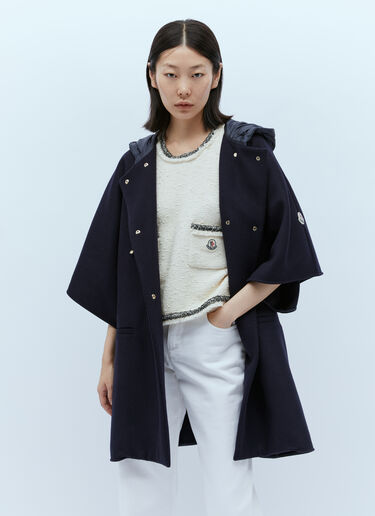 울 후드 케이프 Moncler 울 후드 케이프 블랙 mon0255029