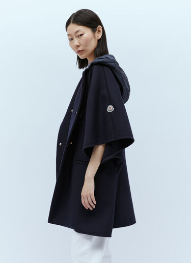 Moncler 울 후드 케이프 블랙 mon0255029