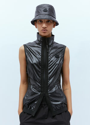 Moncler 로고 패치 버킷 햇 블랙 mon0255051
