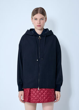 Moncler ウール混紡ジップアップスウェットシャツ ブルー mon0257034