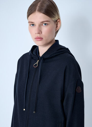 Moncler Wool-Blend Zip-Up Sweatshirt Blue mon0257034