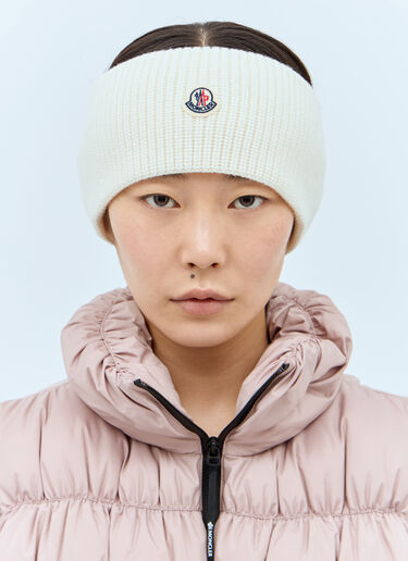 Moncler 徽标贴饰头带 白色 mon0257041