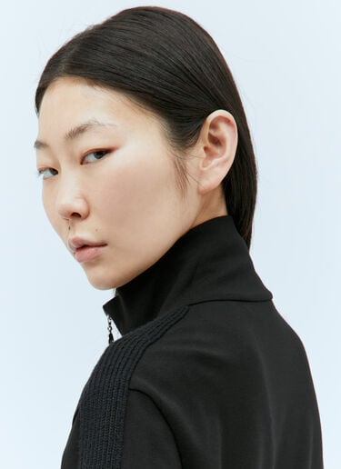 Moncler 徽标贴饰拉链运动衫 黑色 mon0257046
