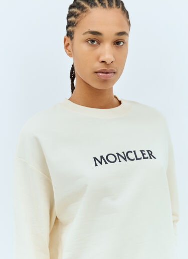 Moncler 徽标刺绣运动衫 乳白色 mon0259030