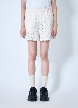 Moncler 로고 패치 쇼츠  베이지 mon0260013
