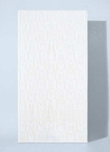 Moncler Cotton-Terry Beach Towel White mon0260023