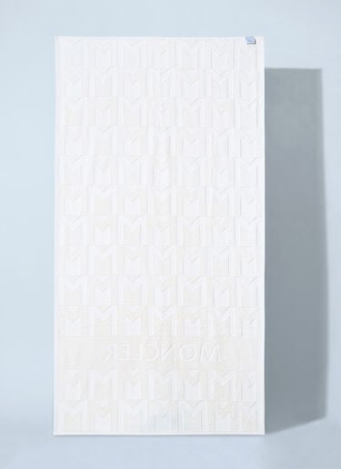 Moncler Cotton-Terry Beach Towel White mon0260023