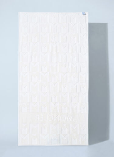 Cotton-Terry Beach Towel Moncler Cotton-Terry Beach Towel White mon0260023