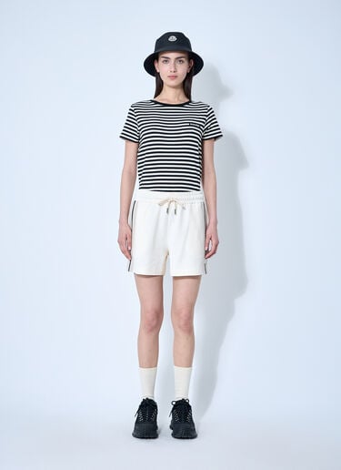 Moncler 스트라이프 로고 모티프 티셔츠 블랙 mon0260026