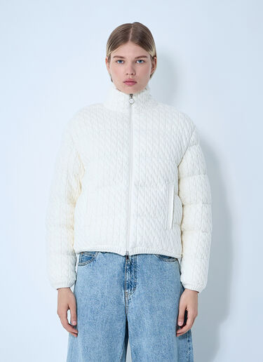 Moncler Padded Cabel Cardigan Beige mon0261012