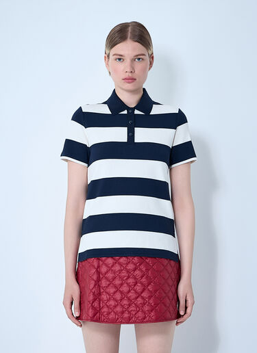 Striped Polo Shirt Moncler Striped Polo Shirt White mon0261014