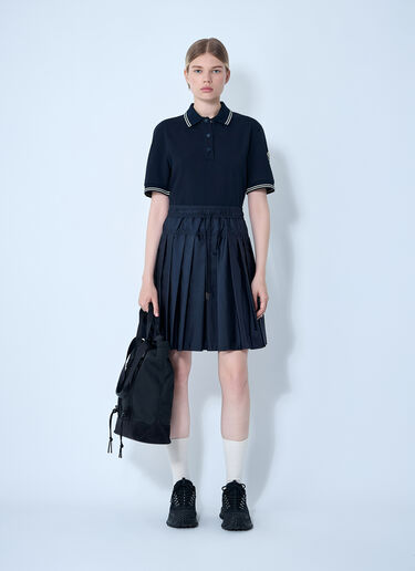 Piquet Polo Shirt Dress Moncler Piquet Polo Shirt Dress Navy mon0261017